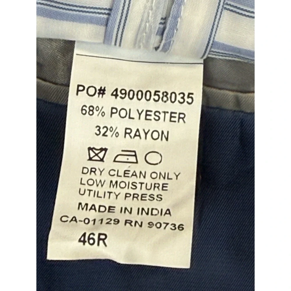 Bill‎ Blass Essentials Men's 46R Sport Coat Blazer Jacket Black Striped